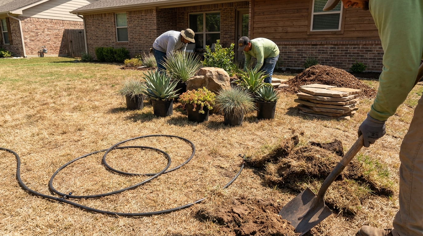 Lawn Watering Bans Just Hit 14 States This Summer: How Landscapers Are Pivoting Customers to $4,000 to $18,000 Xeriscape Conversions